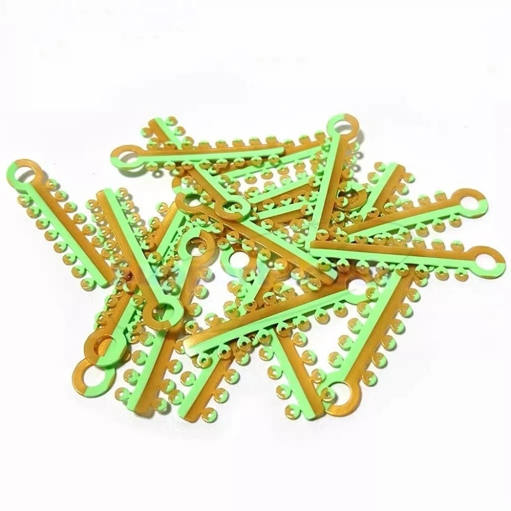 Dental Orthodontic Braces Elastic Ligature Ties Rubber Bands Single/Double Color