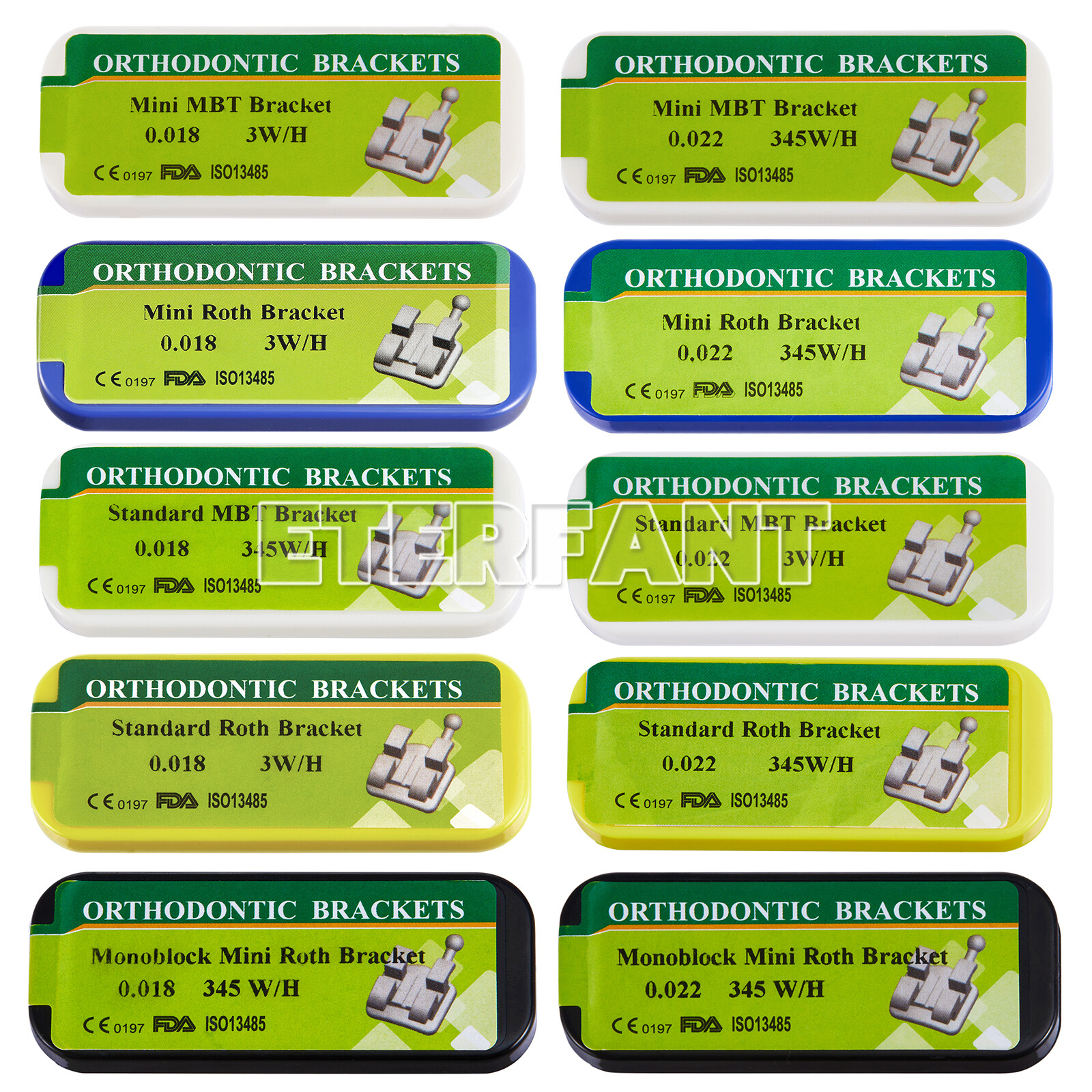 ETERFANT Dental Ortho 1040PCs Ligature Ties Elastic Rubber Bands/Bracket Braces