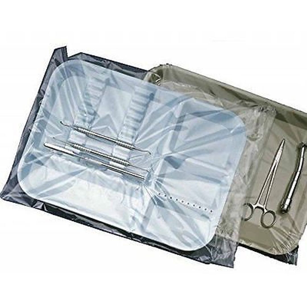 Up to 1000 Dental Disposable Tray Sleeves, Clear Plastic choose a size