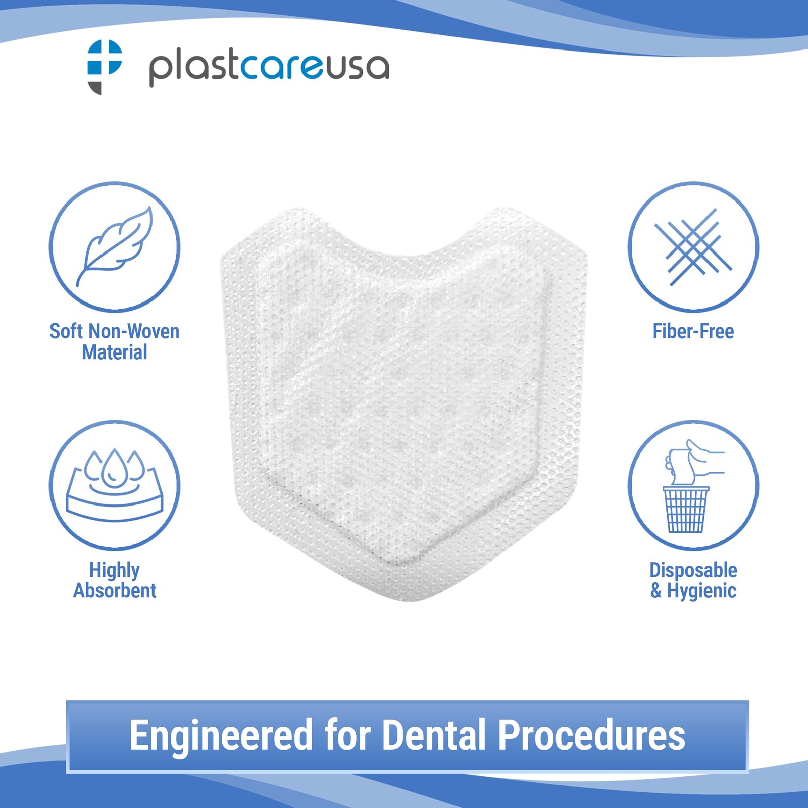 200 Dental Dry Corners, Disposable Saliva Control & Cheek Protection Pads Super