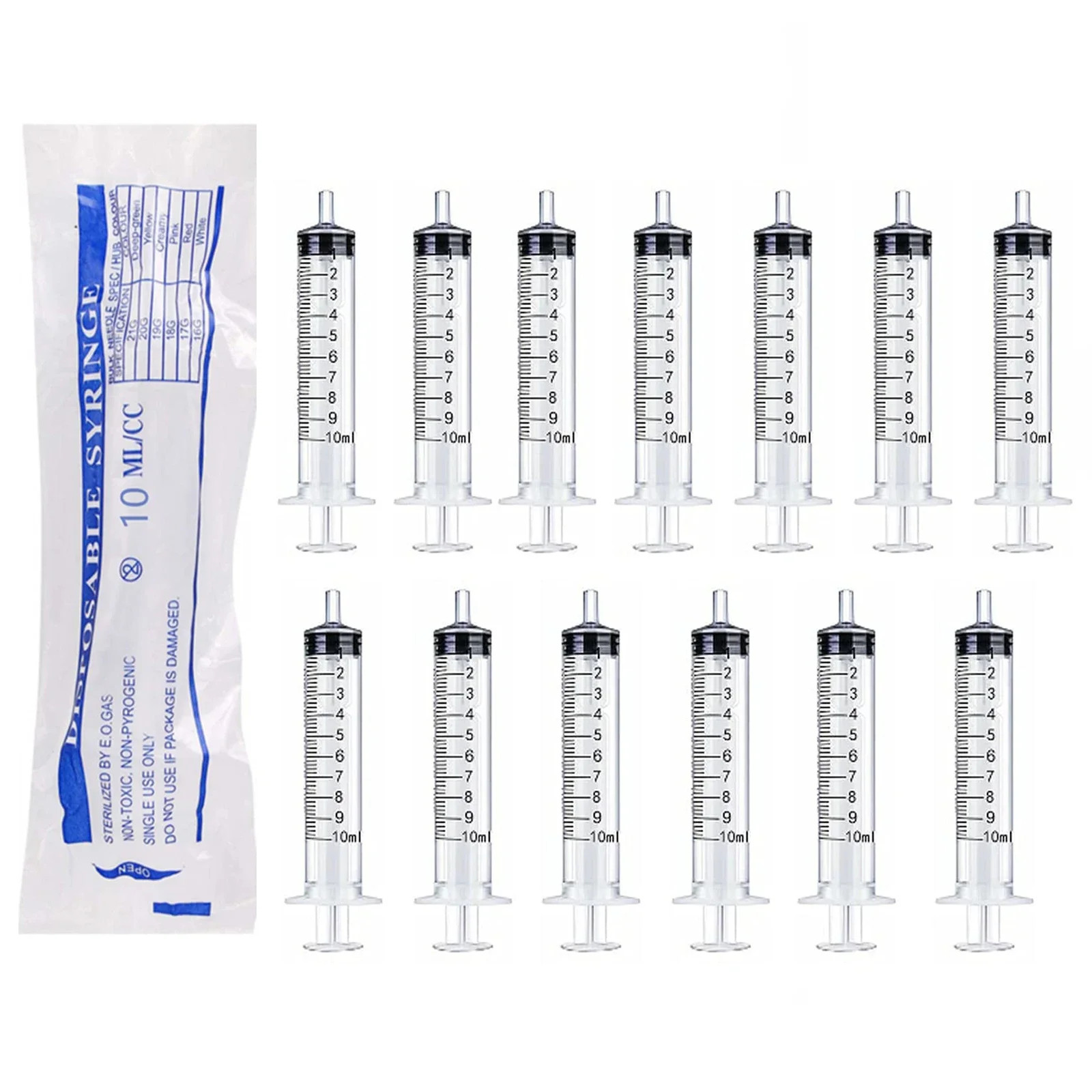 Plastic Syringes 10Ml without Needle Glue Nutrient Measuring Industrial Veterina