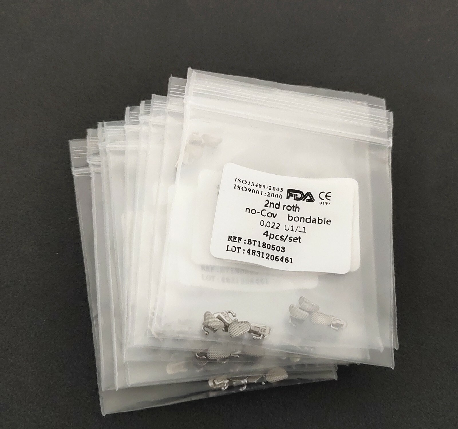80Pcs Dental Orthodontic No-Con Buccal Tubes 1st/2nd Roth 0.022″ Molar Bondable