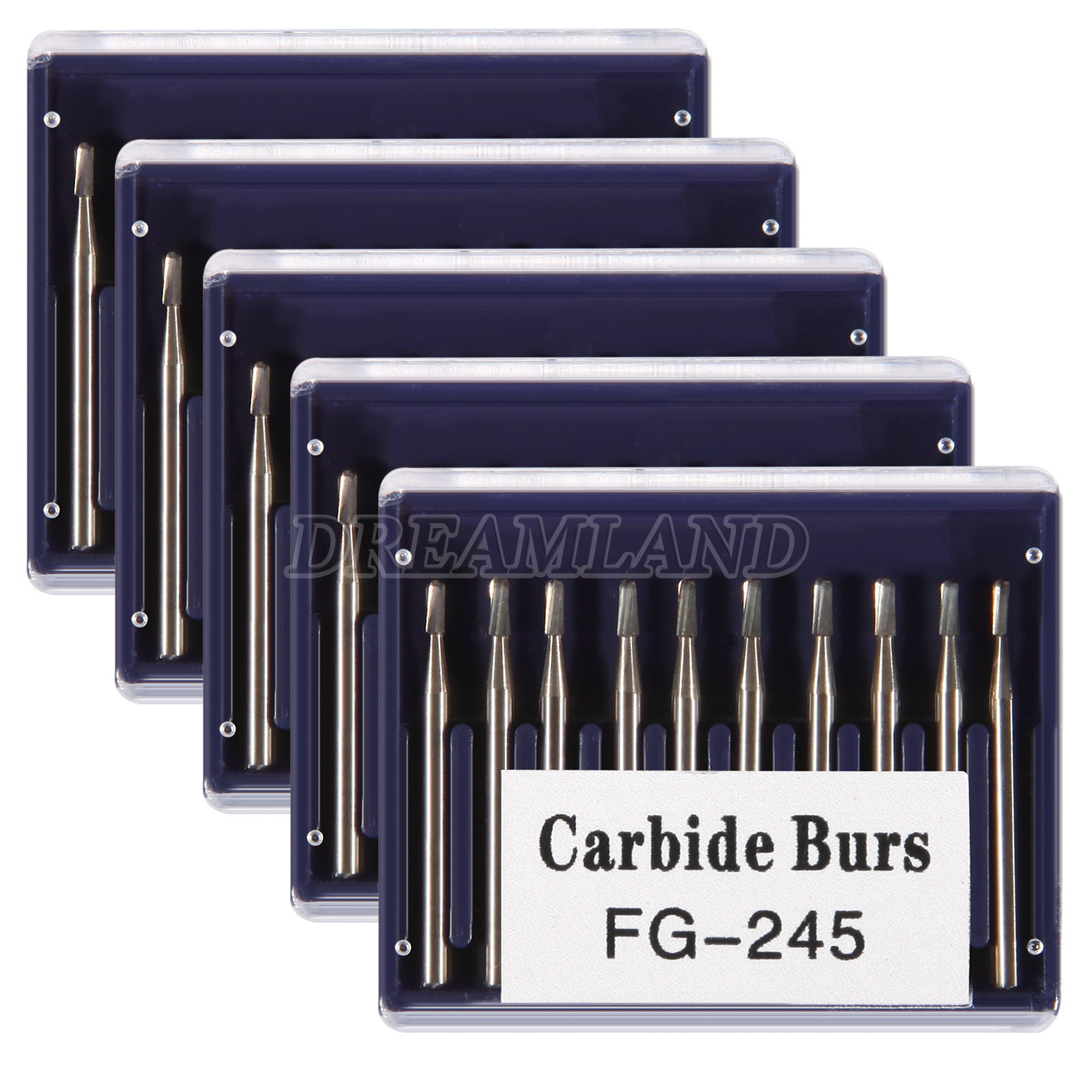 Dental Carbide Burs FG 245 High Speed Friction Grip Domed Fissure Fit Midwest