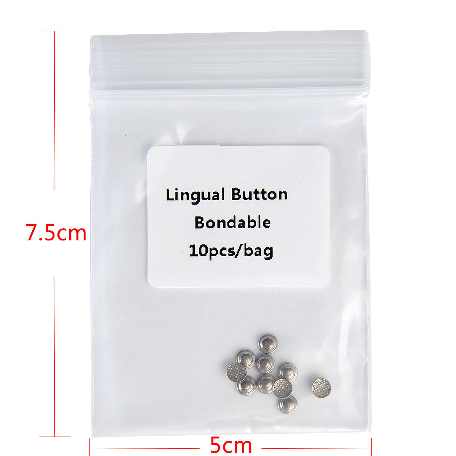 100 piezas AZDENT Dental Botones Linguales de Ortodoncia Redonda Bondable mono
