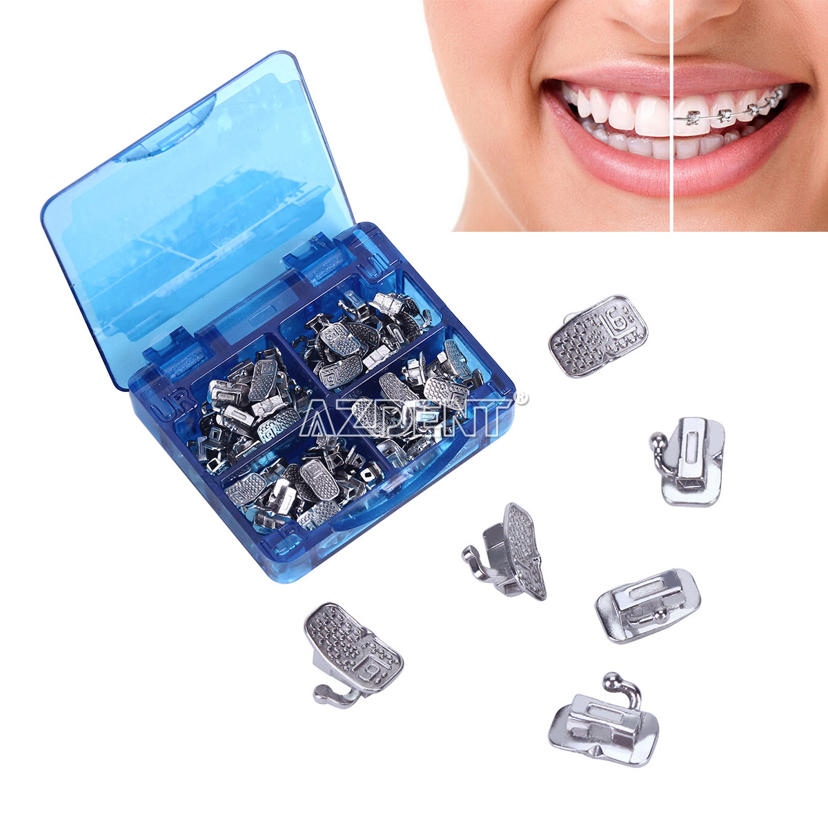 Dental Orthodontic Buccal Tube 1st Molar Bondable Monoblock Non-Conv Roth 0.022