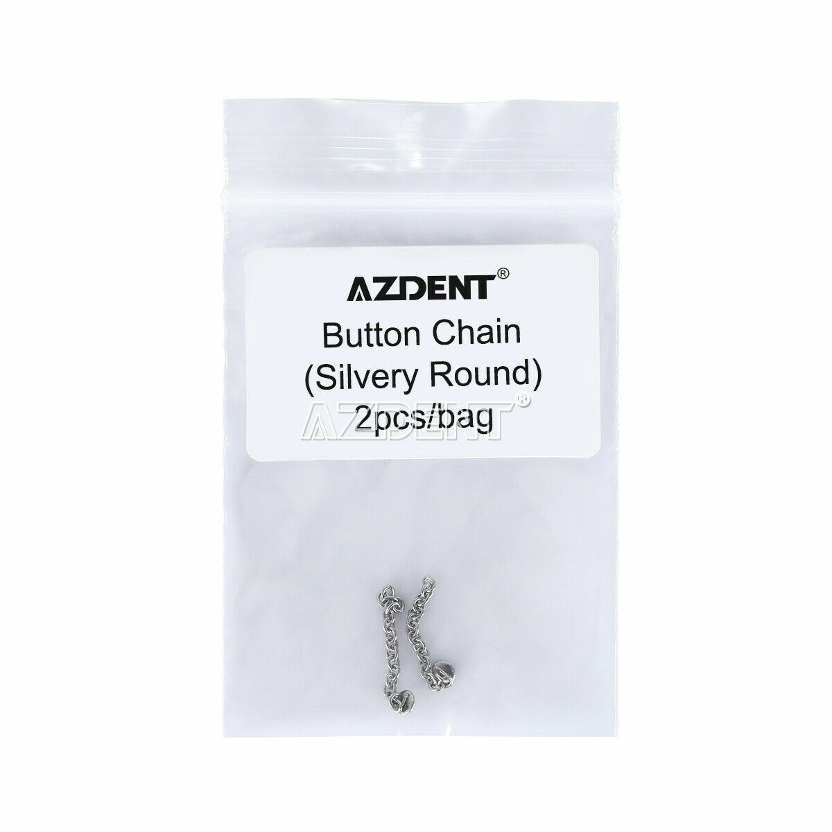 AZDENT Dental Orthodontic Traction Button Chain Round Silver/Gold Plated