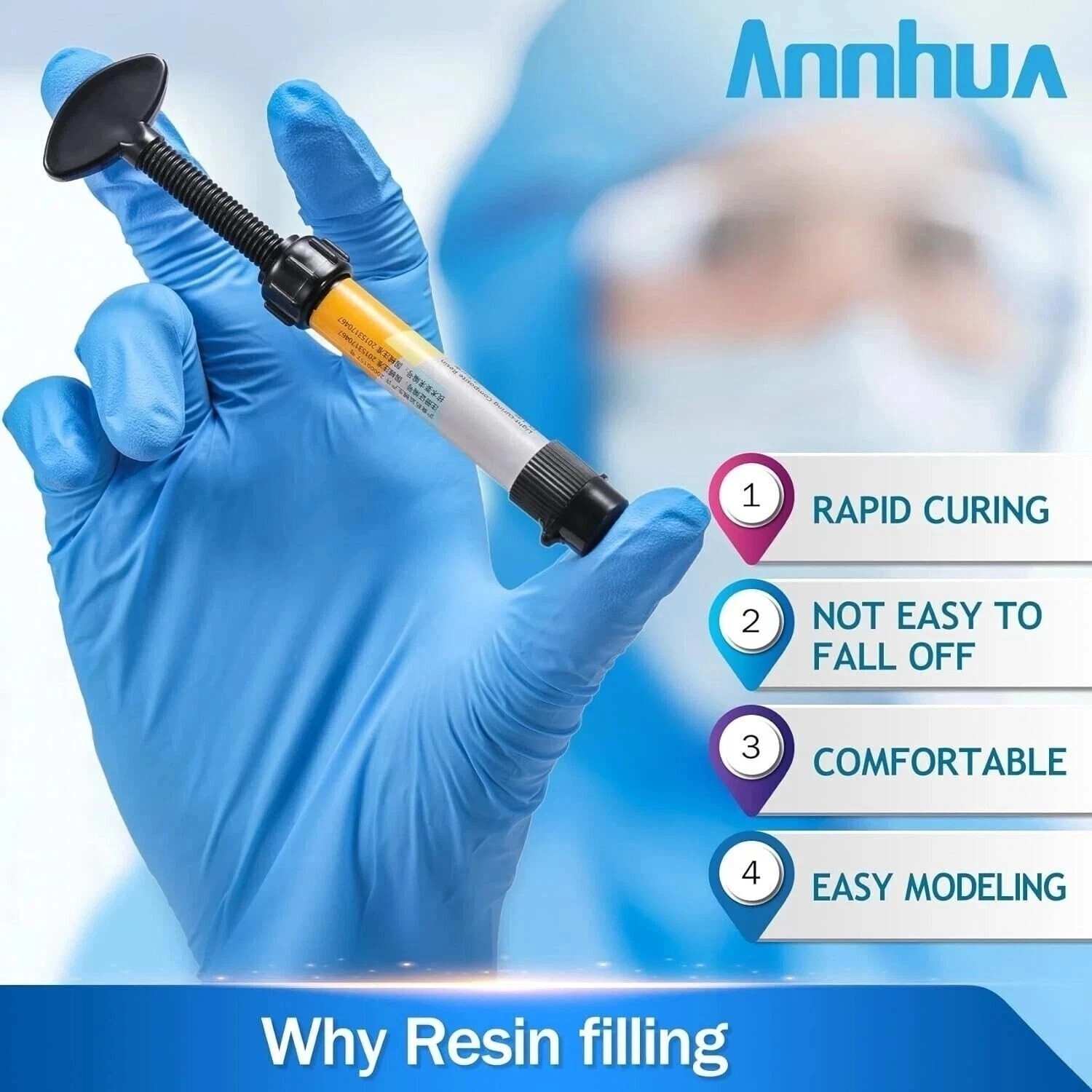 Dental Cement Resin Filling Materials Dentistry Denfil Syringe Universal Teeth