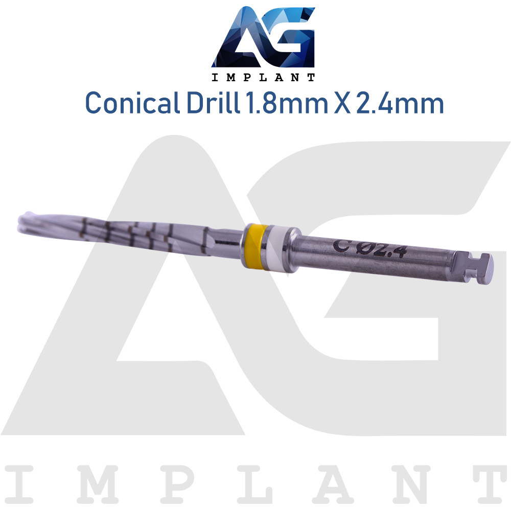 10 Conical Drills Set External Irrigation Tools Dental Drill Instrument 16mm