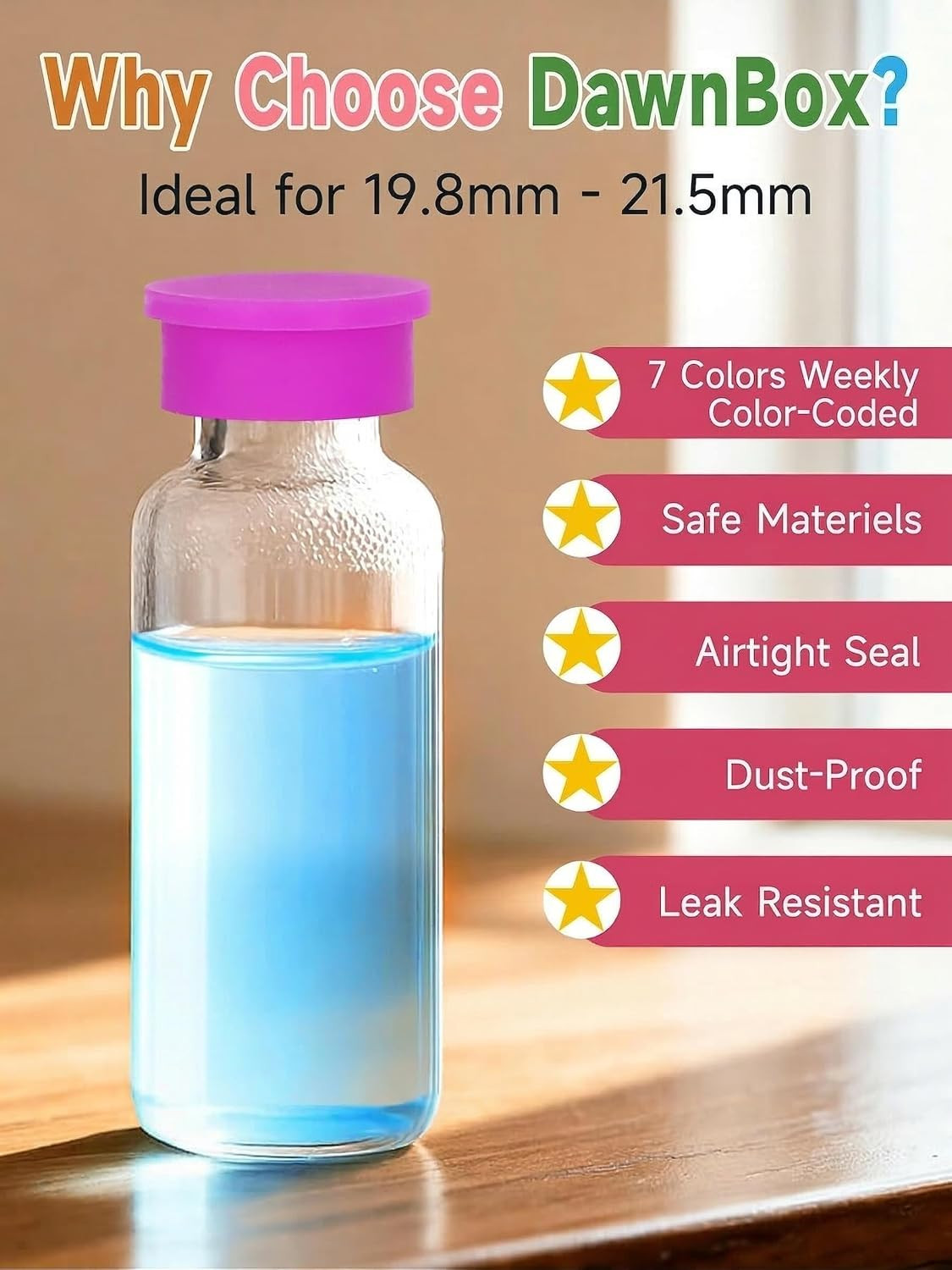 14 Pack 5-100Ml Vial Caps (7 Colors) Peptide Caps for for 5Ml 10Ml 20Ml 30Ml Gla