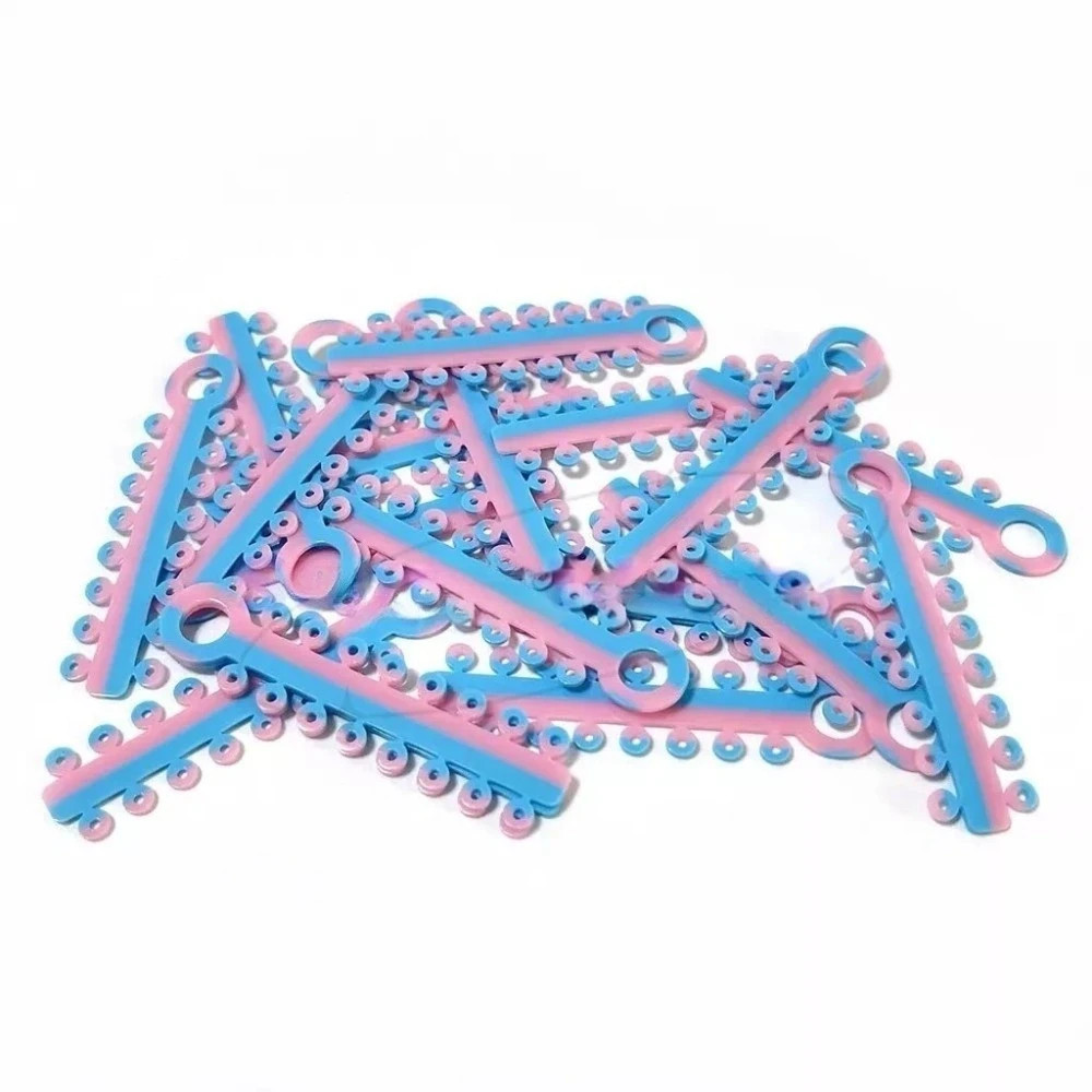 Dental Orthodontic Braces Elastic Ligature Ties Rubber Bands Single/Double Color