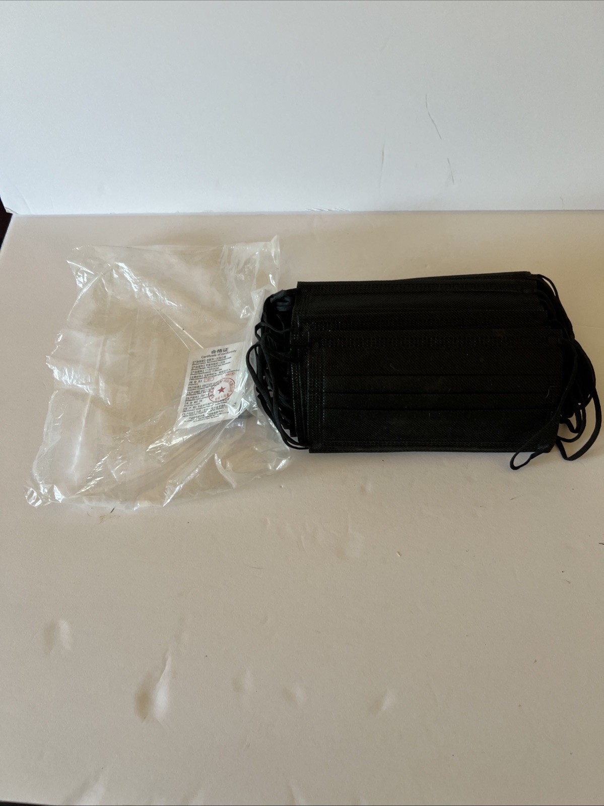 45 Pack – 3-Ply Black Disposable Face Mask Ear-loop Mouth Cover