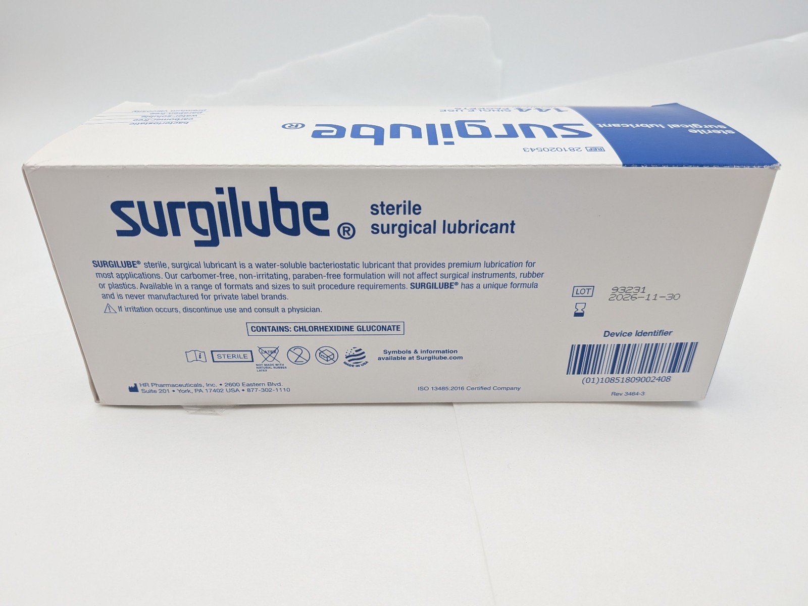 Surgilube Surgical Lubricant Sterile Jelly Foil Pac 3g – 144 Single Use Packets