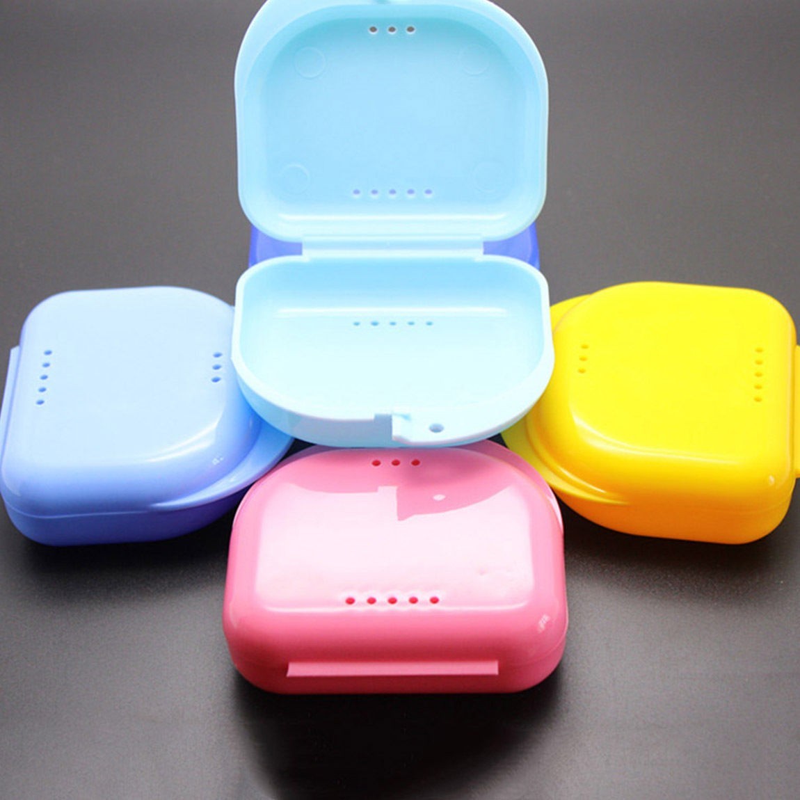 Orthodontic Retainer Box Teeth Mouth Denture Dental Case Guard Storage Container