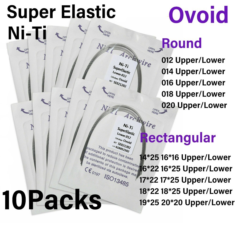 Dental Ortho Teeth Braces Bracket Archwires Super Elastic Ni-Ti Arch Wires Ovoid