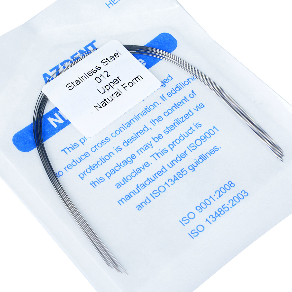 10 Packs AZDENT Dental Orthodontic Arch Wires Stainless Steel Round Natural Form