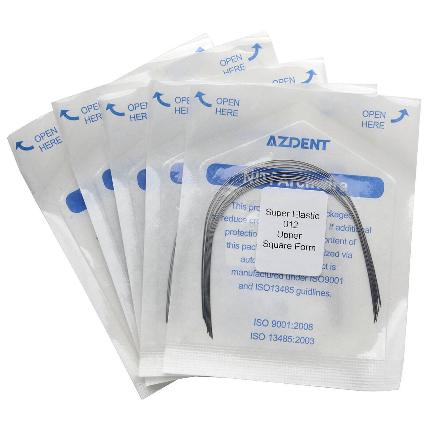 dental Orthodo super elástico niti redondear alambre ovoide/naturaleza/cuadrado