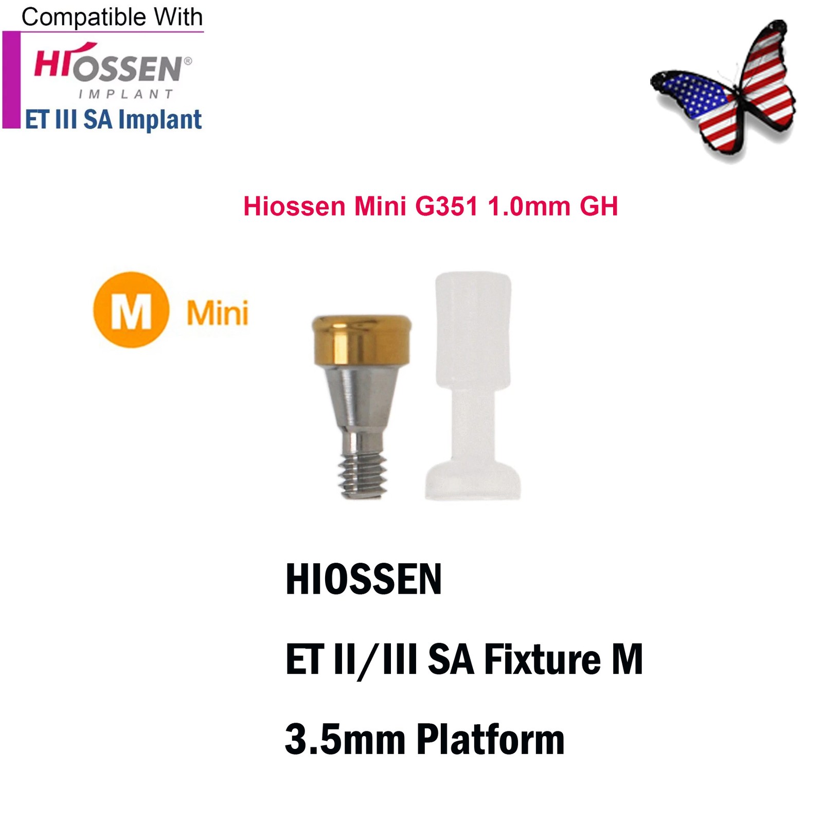 US ZEST LOCATOR Overdenture Caps Abutment Ti Hiossen ET Osstem TS Mini/Regular