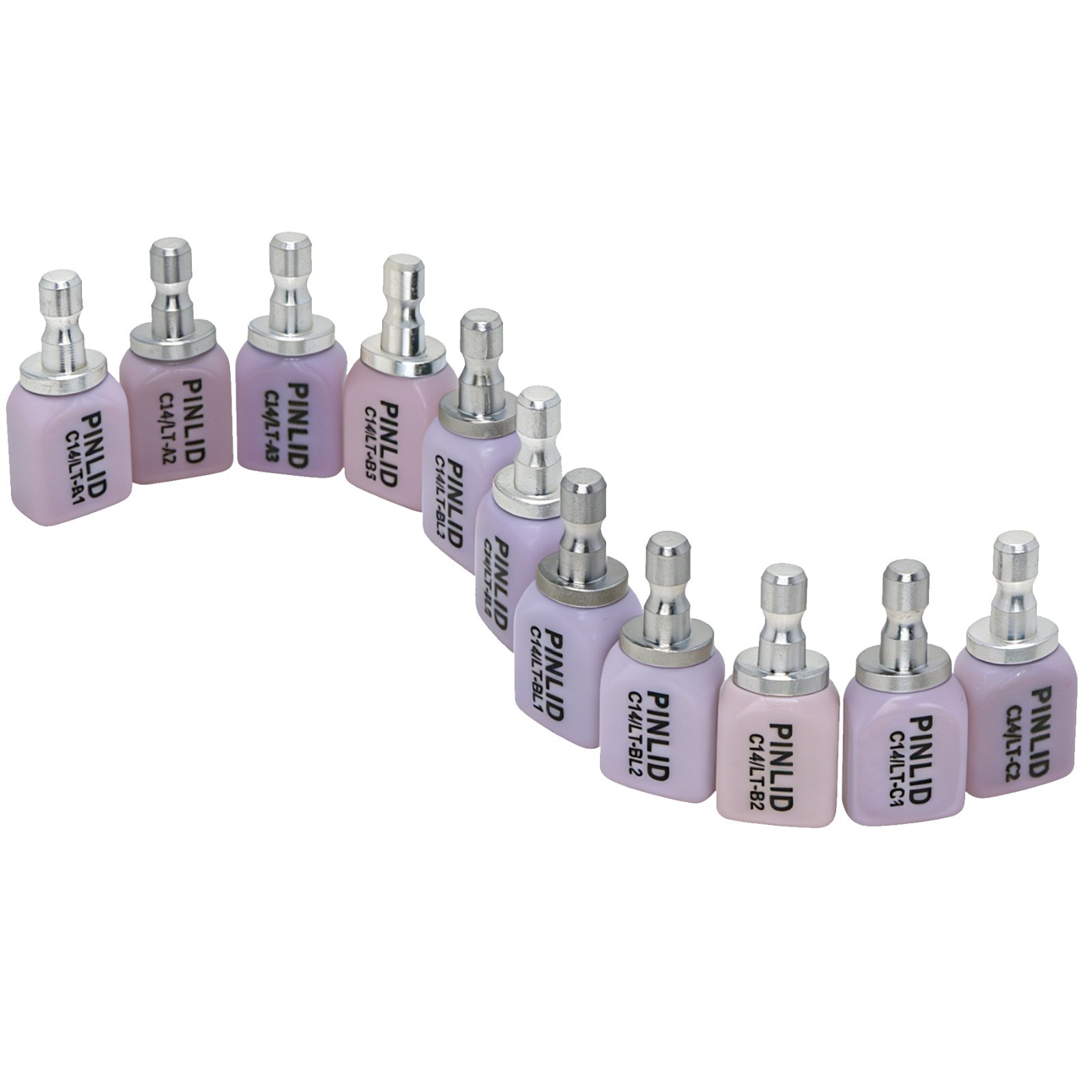 US C14 LT Glass Ceramic Blocks Lithium Disilicate CAD/CAM Cerec Blocks 5Pcs/Box