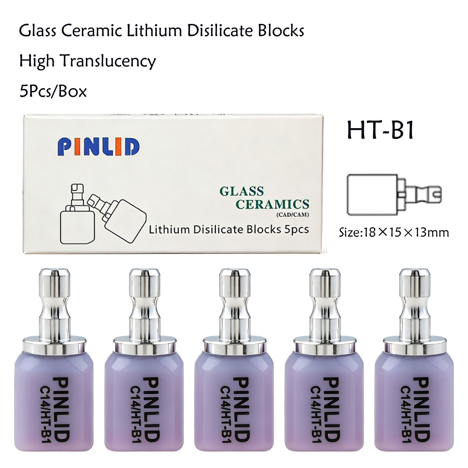 US C14 Dental Emax Glass Ceramic Block HT Lithium Disilicate CAD/CAM CEREC Block