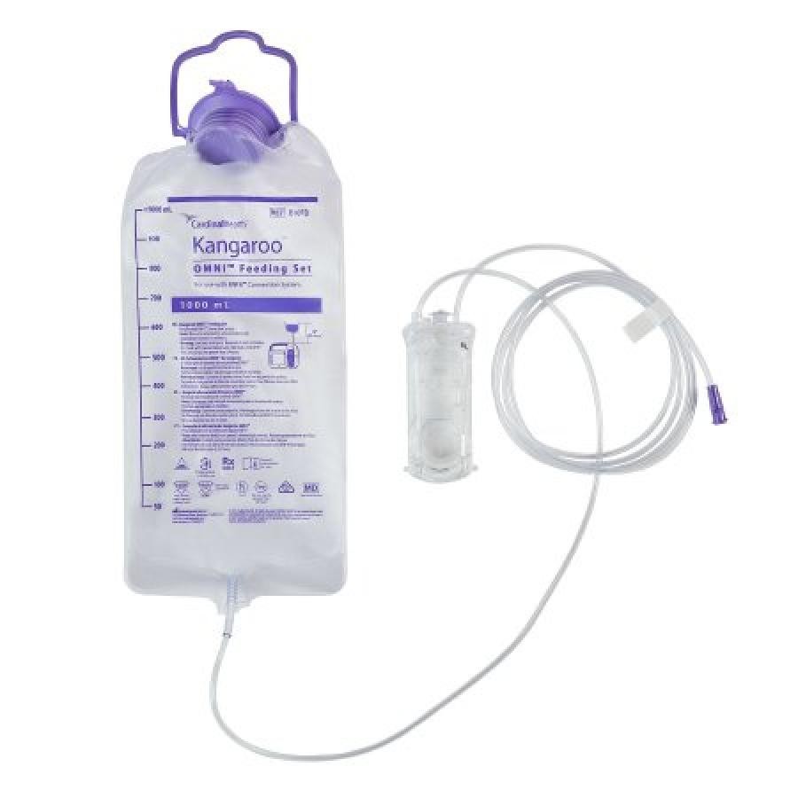 Kangaroo OMNI Feeding Set 1000mL Bag Set for OMNI Feeding Pump Non-Sterile, 1 Ct