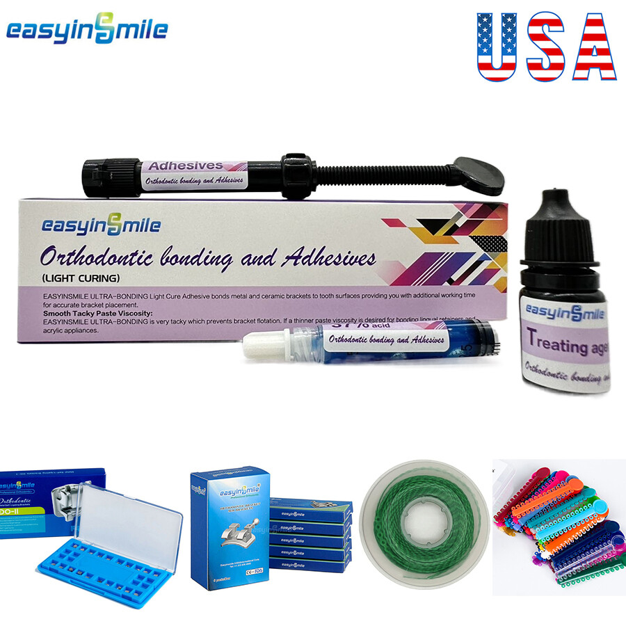 Dental Ortho Seli-Ligating Bracket Metal Brace Power Chains Elastic Ligature Tie