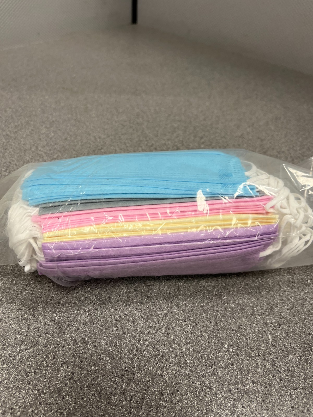 50 Pcs Kids Disposable Face Mask and Ear Loop (Kids size) 5 Different Colors