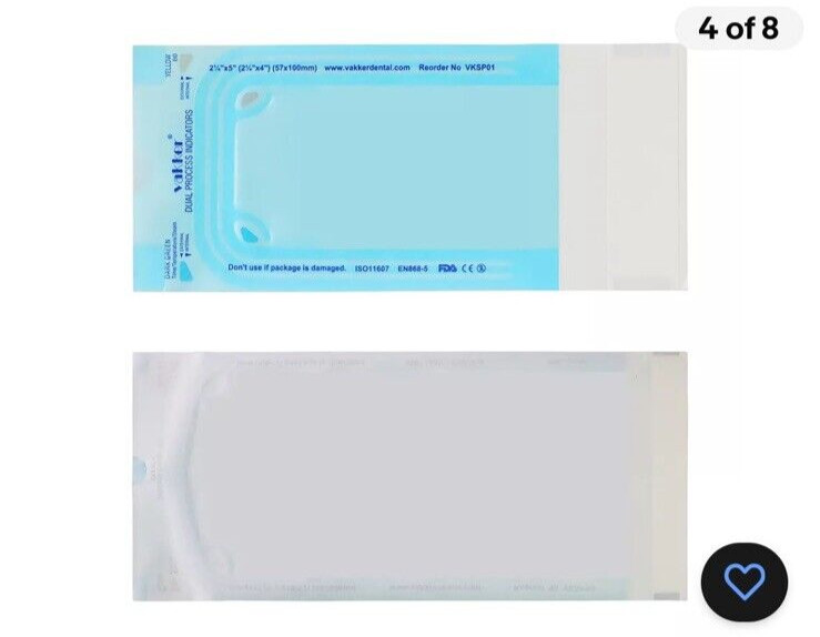 200 pcs 2.25″ x 5″ Self Sealing Sterilization Pouches Autoclave, Sterilizer Bag