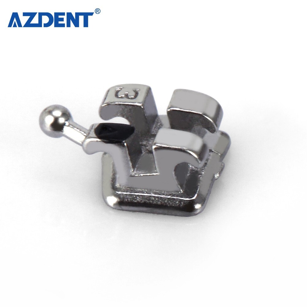 10 Packs AZDENT Dental Orthodontic Bracket Monoblock MIM Mini Roth.022 345 Hooks