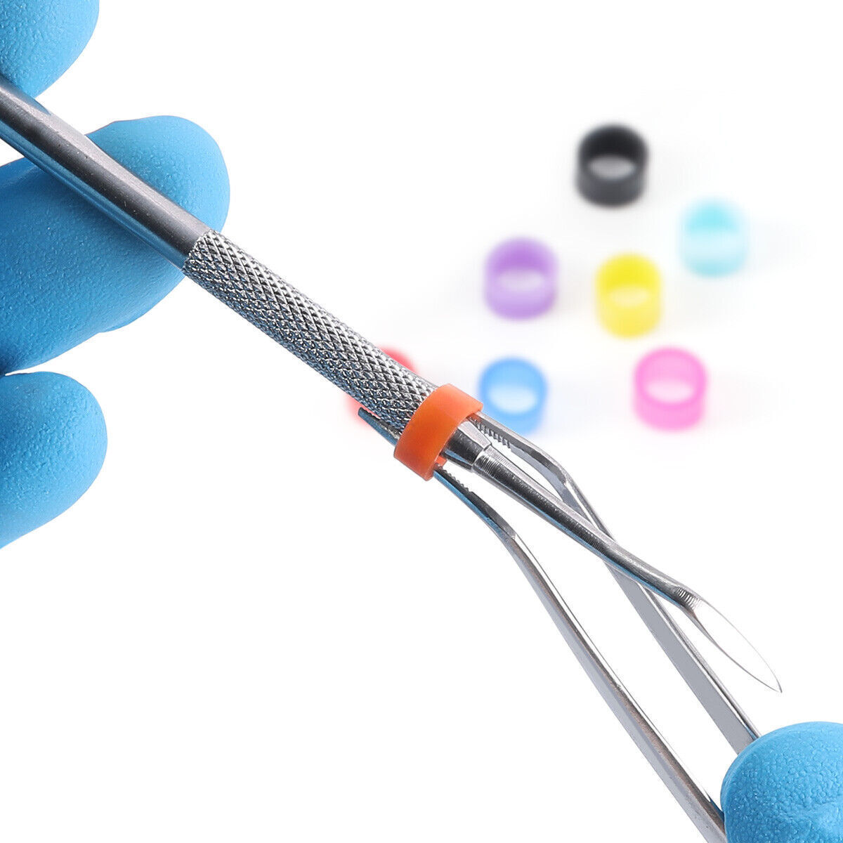 100Pcs Dental Silicone Instrument Color Code Ring Multi-Color Autoclavable Small