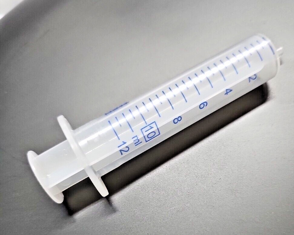 HSW 12mL Luer LOCK Graduated Syringe w/ Eccentric Tip 4100-090D0 | BAG OF 100