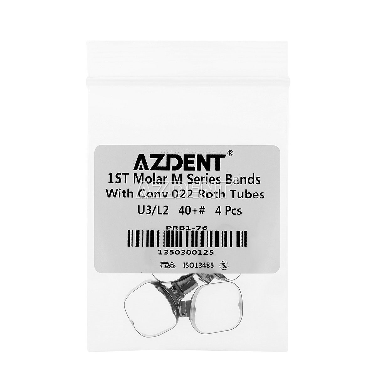 AZDENT Dental Ortho Bands Buccal Tube 1st Molar Roth.022 Prewelded 35#-40+#