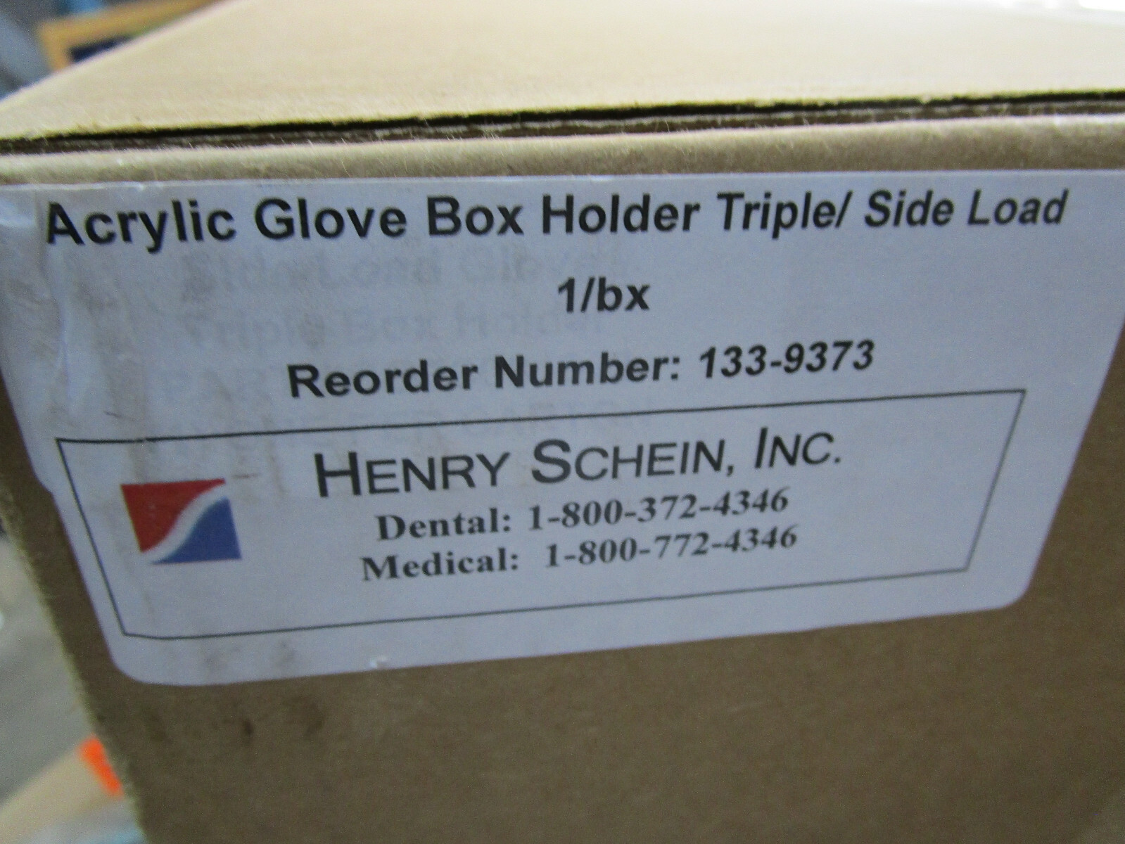 Henry Schein Acrylic 3 box Capacity Medical Glove Box Dispenser Triple Side Load
