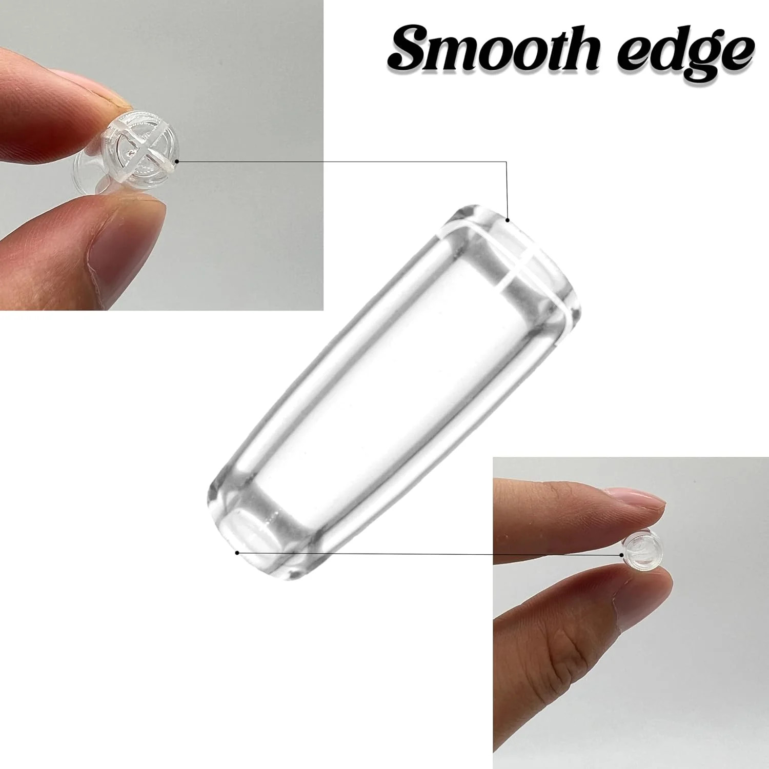 Reusable Glass Filter Tips Mouthpieces, Tip Ø9mm 9x25mm, Transparent
