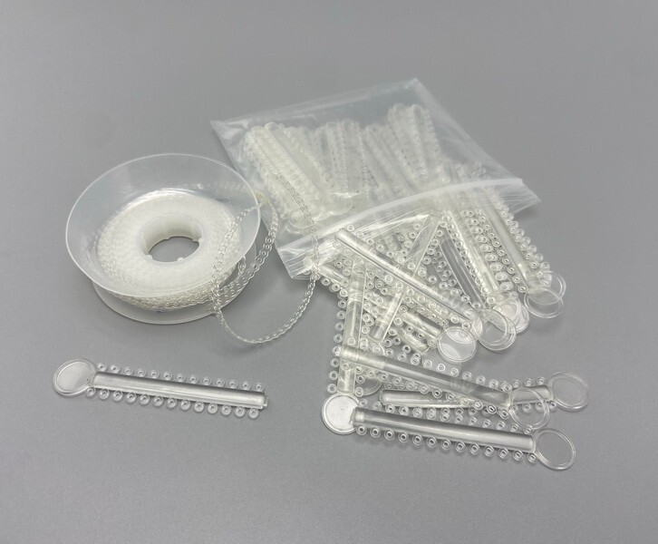 Dental Orthodontic Elastic Power Chains Ligature Ties Rubber Bands Bracket Brace