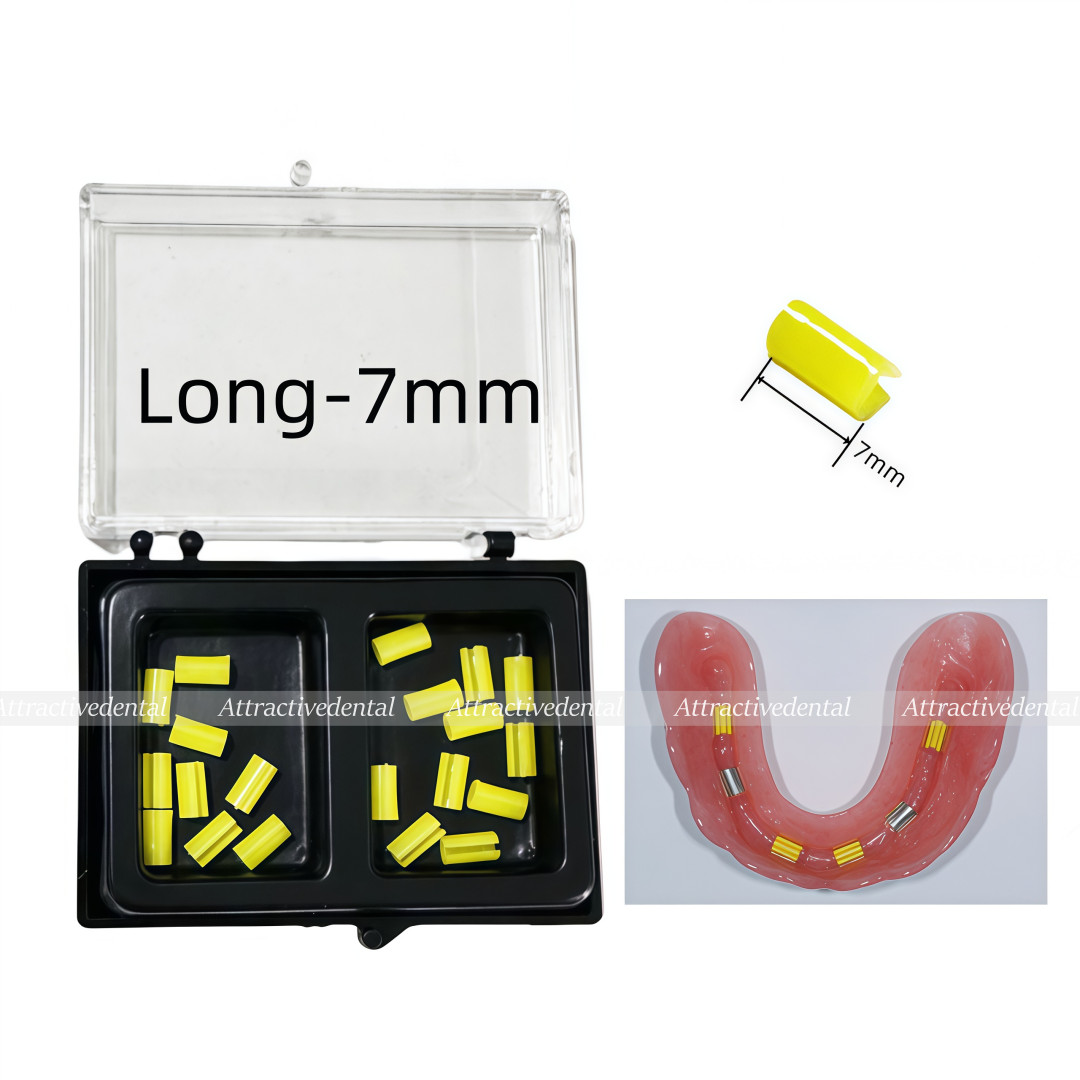 10x Dental Rider Female Yellow Riders Blue Hader Bar Attachment Denture USA