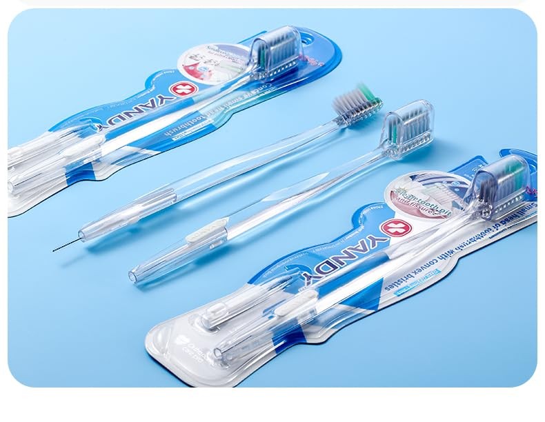 YANDY Concave Orthodontic Toothbrush for Braces Brackets, 1 Count (Pack of 1)