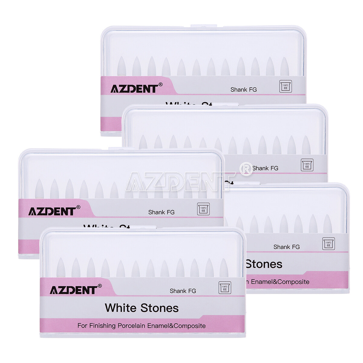 12pc/Pack Dental White Polishing Stones Flame shape FG bur Arkansas Stone Points