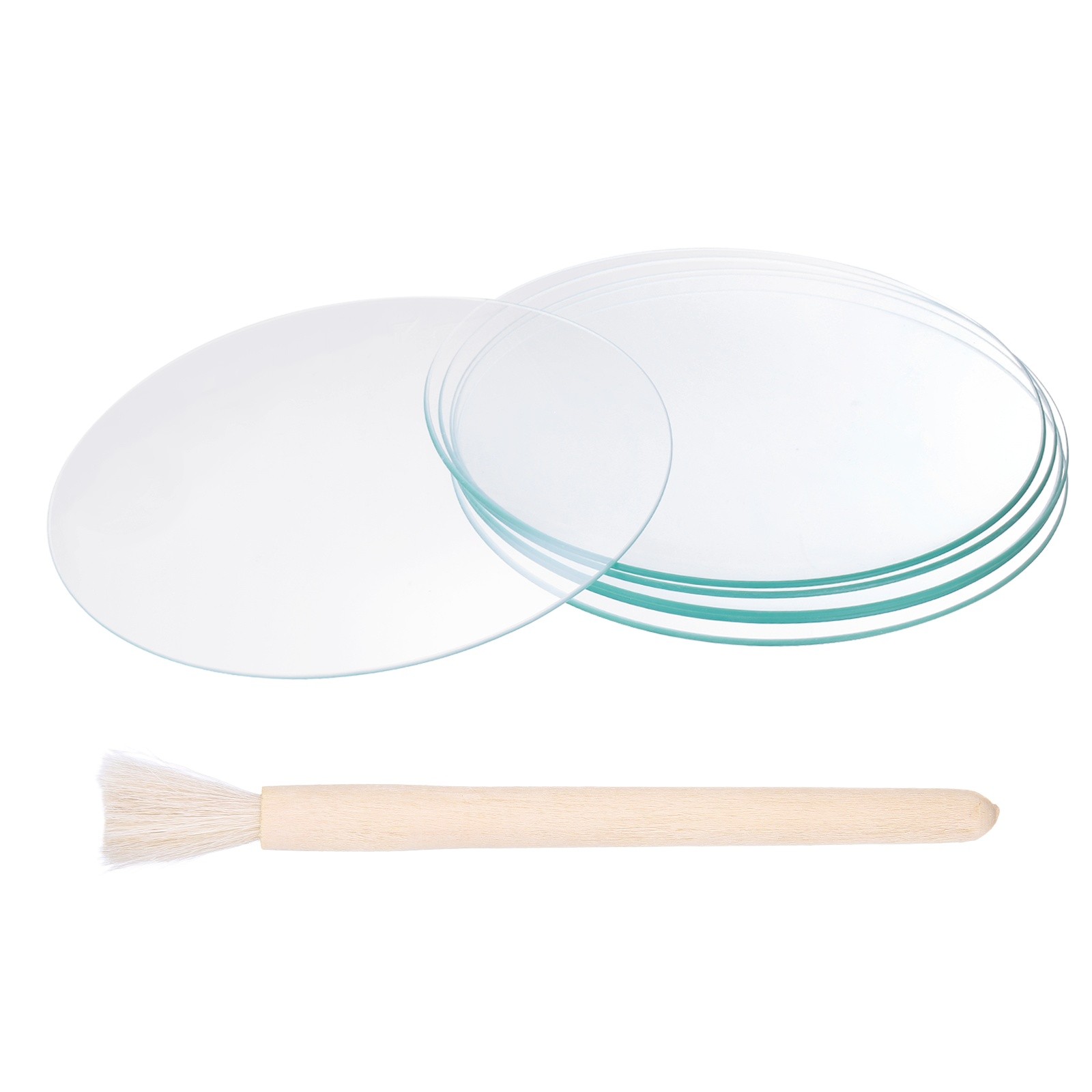 200mm/7.9 Inch Diameter Watch Glass, 3 Pcs High Transparent Smooth Edges