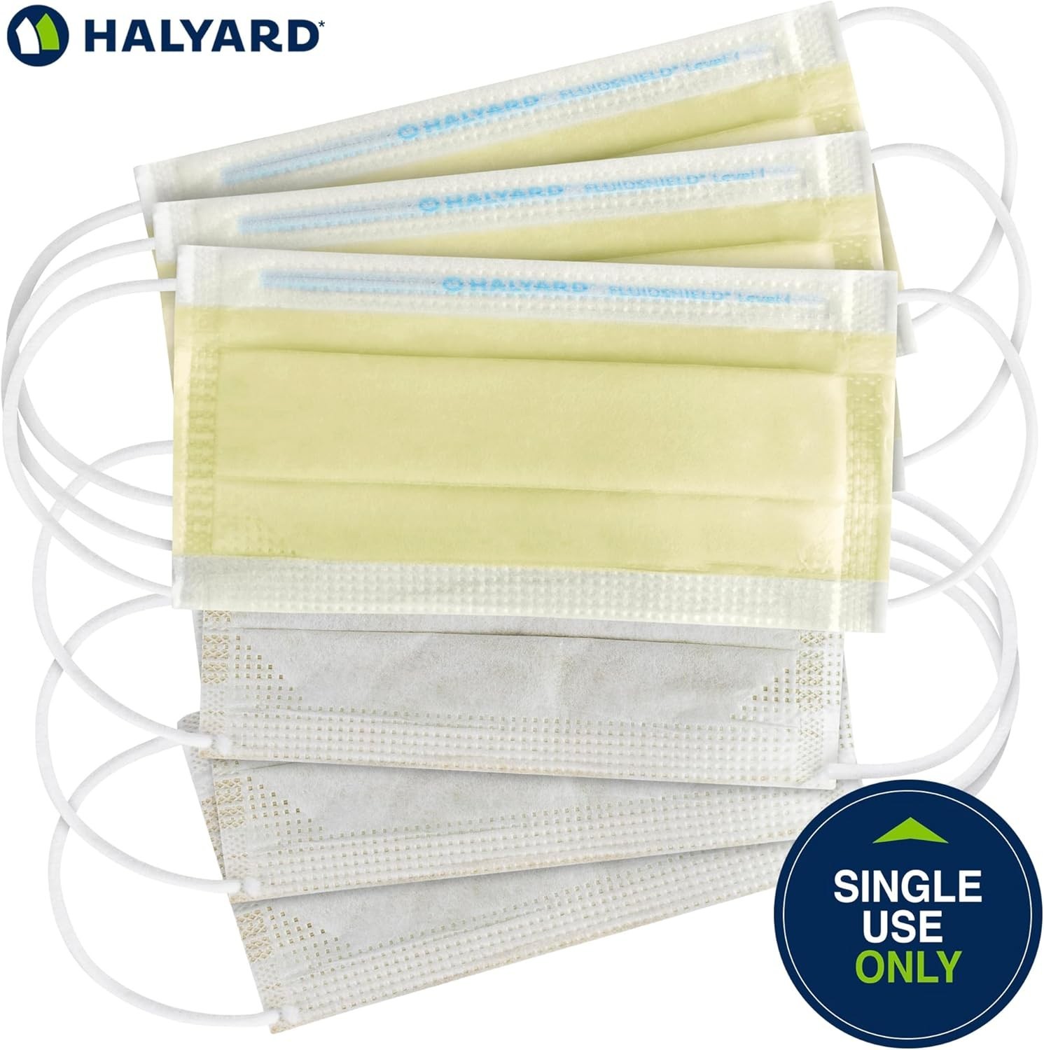 FLUIDSHIELD Level 1 Disposable Procedure Mask, With SO SOFT Lining, Yellow, B…