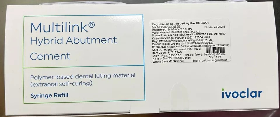Ivoclar Vivadent Multilink Hybrid Abutment Bonding Composite Cement 9g Free Ship