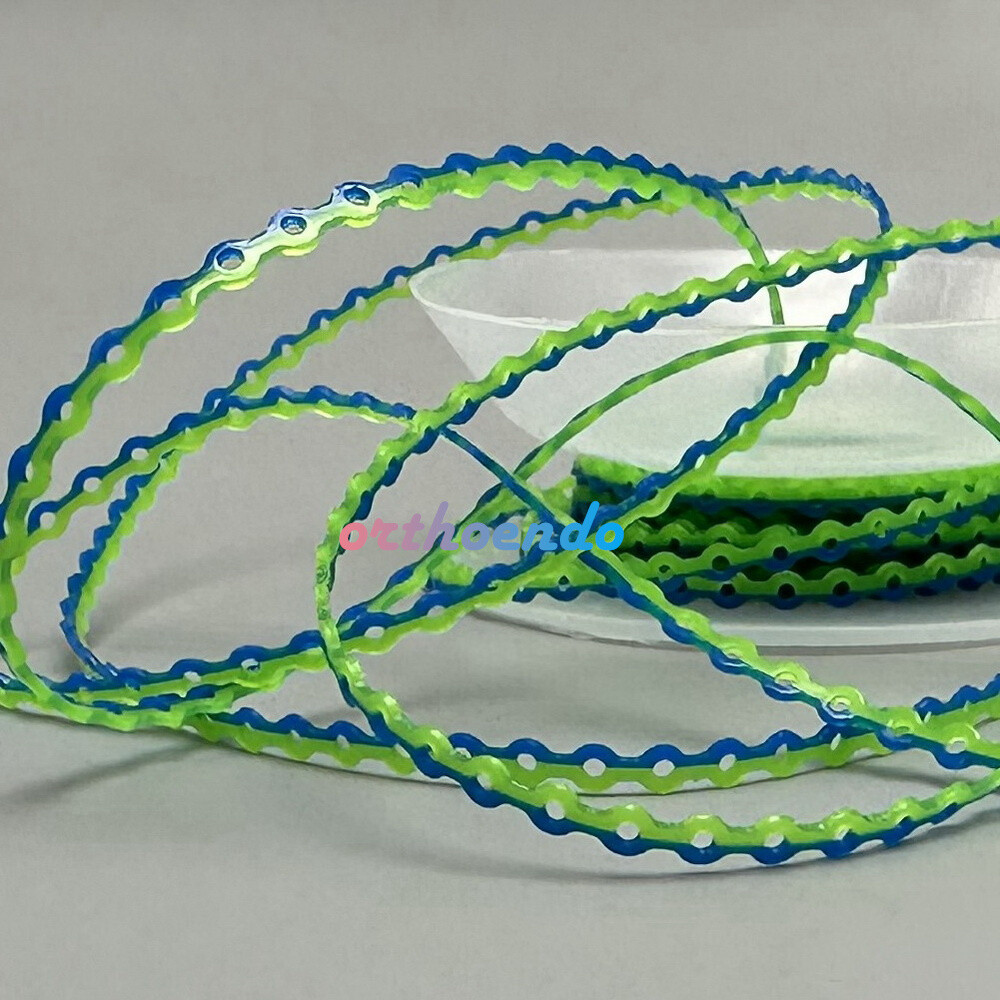 1 Roll Double Color Elastolink Elastic Power Chains (Ultra) Long Short 10 Sizes