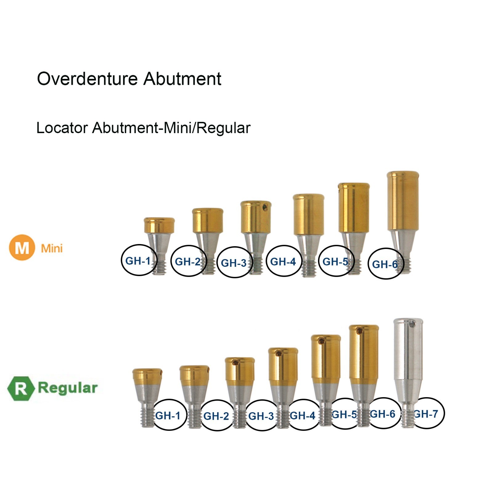 US Hiossen ET Dental Prosthetics Titanium All Implant Abutments fit Mini/Regular
