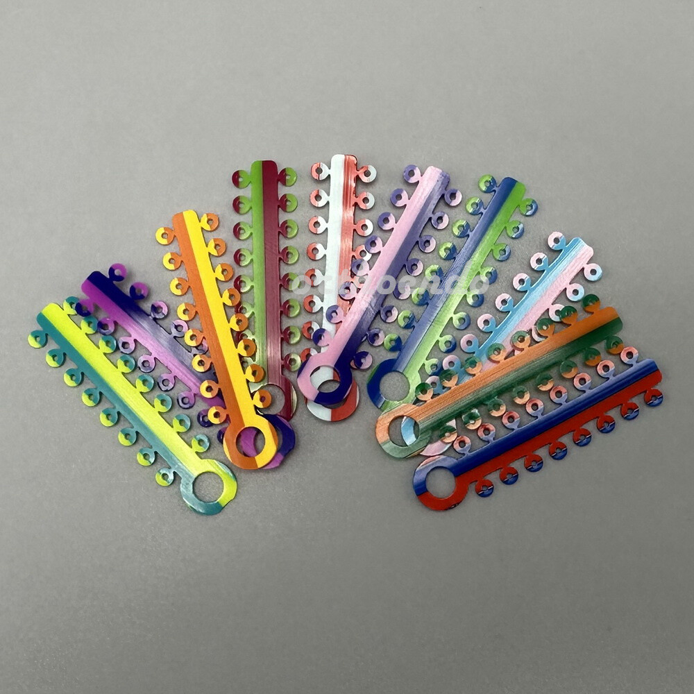 Dental Ortho Ligature Ties Elastic Rubber Bands for Bracket Brace Assorted Color