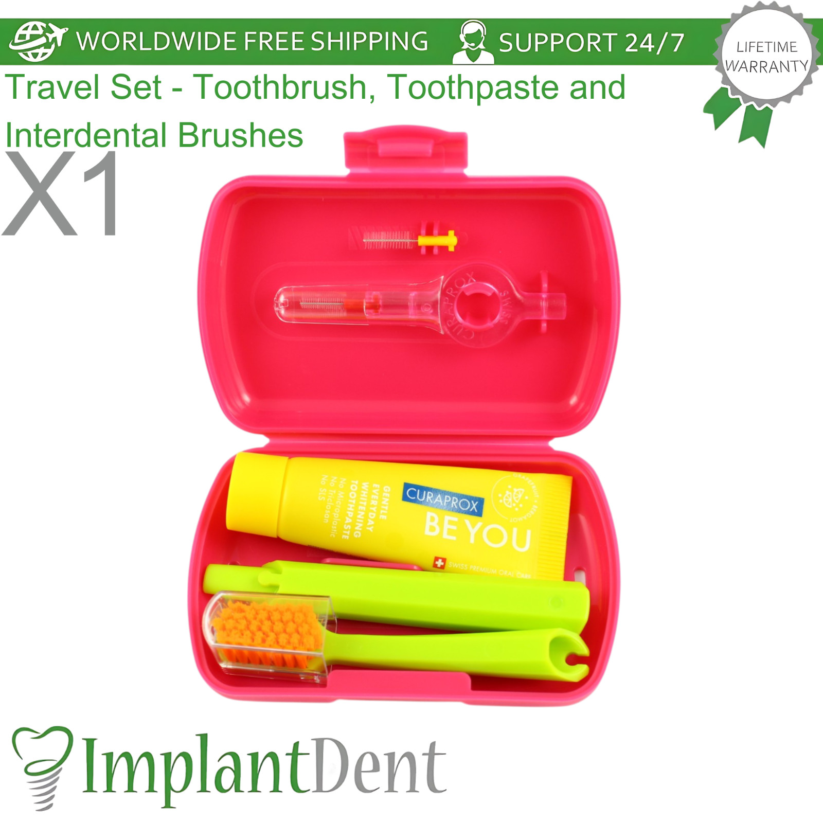 Dental Hygiene Travel Kit Portable Oral Care Solution Set Curaprox