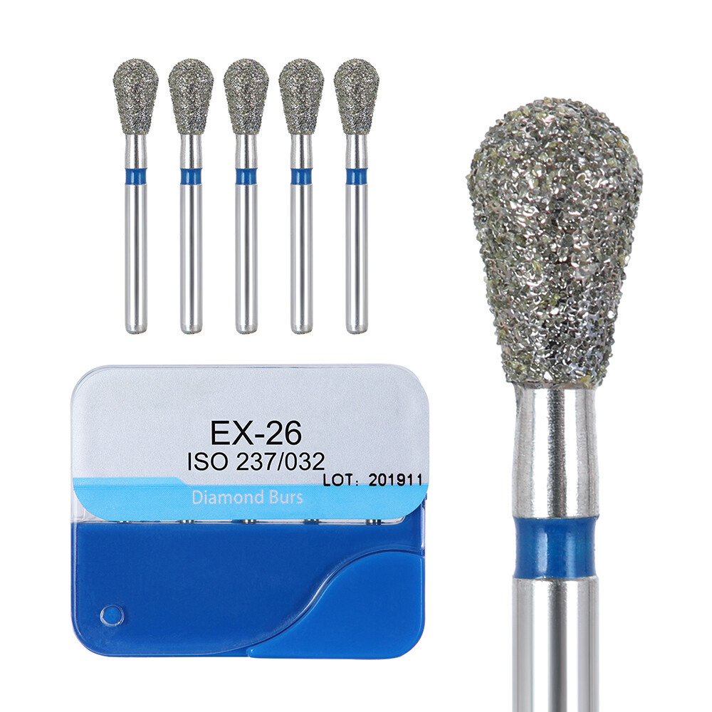 1000Pcs Dental Diamond Burs For High Speed Handpiece Medium FG 1.6MM 20Types