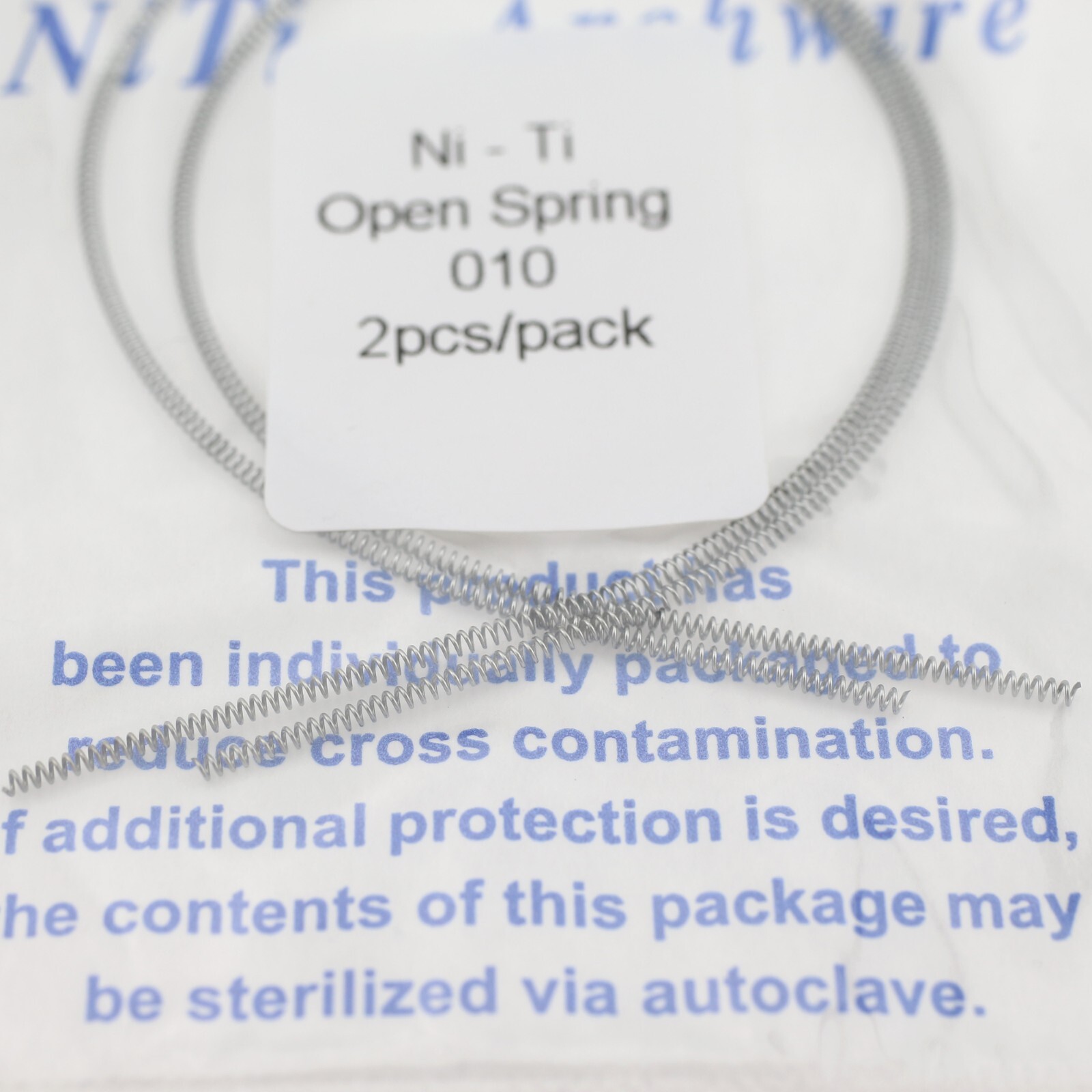 Dental Orthodontic Niti Open Closed Coil Spring Arch Wire 010 012 6/9/12mm 180mm