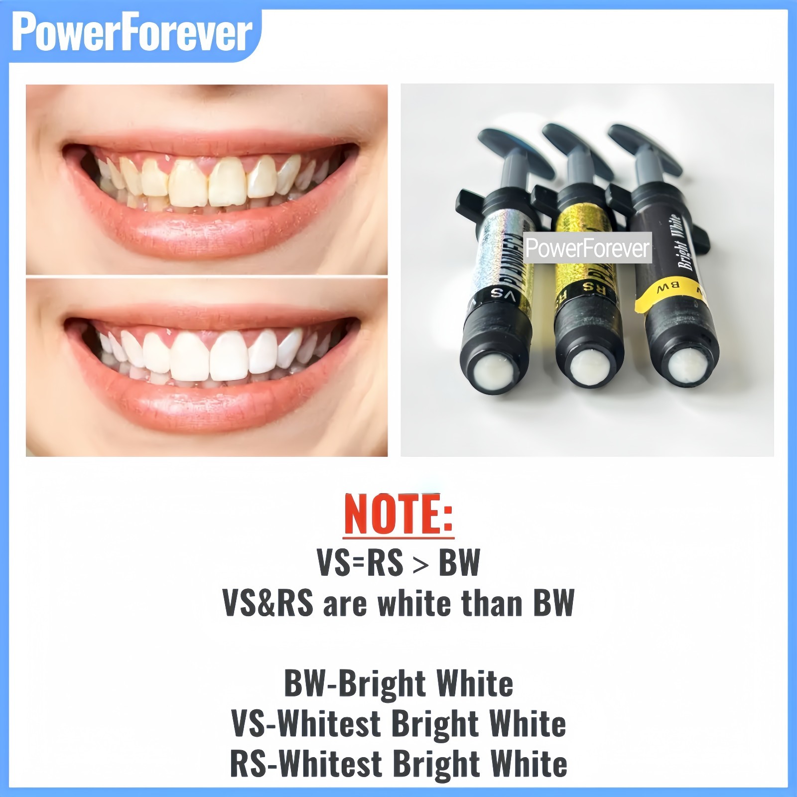 4.5g Dental Light Cure Composite Resin Veneer Whitening Restoration Bright White