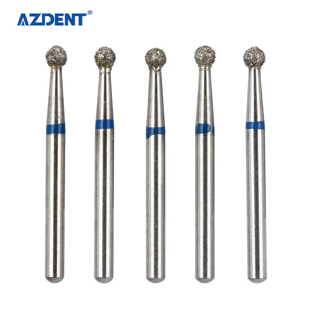 5Pcs/Pack Dental Turbine Diamond Burs For High Speed Handpiece Friction Grip Bur