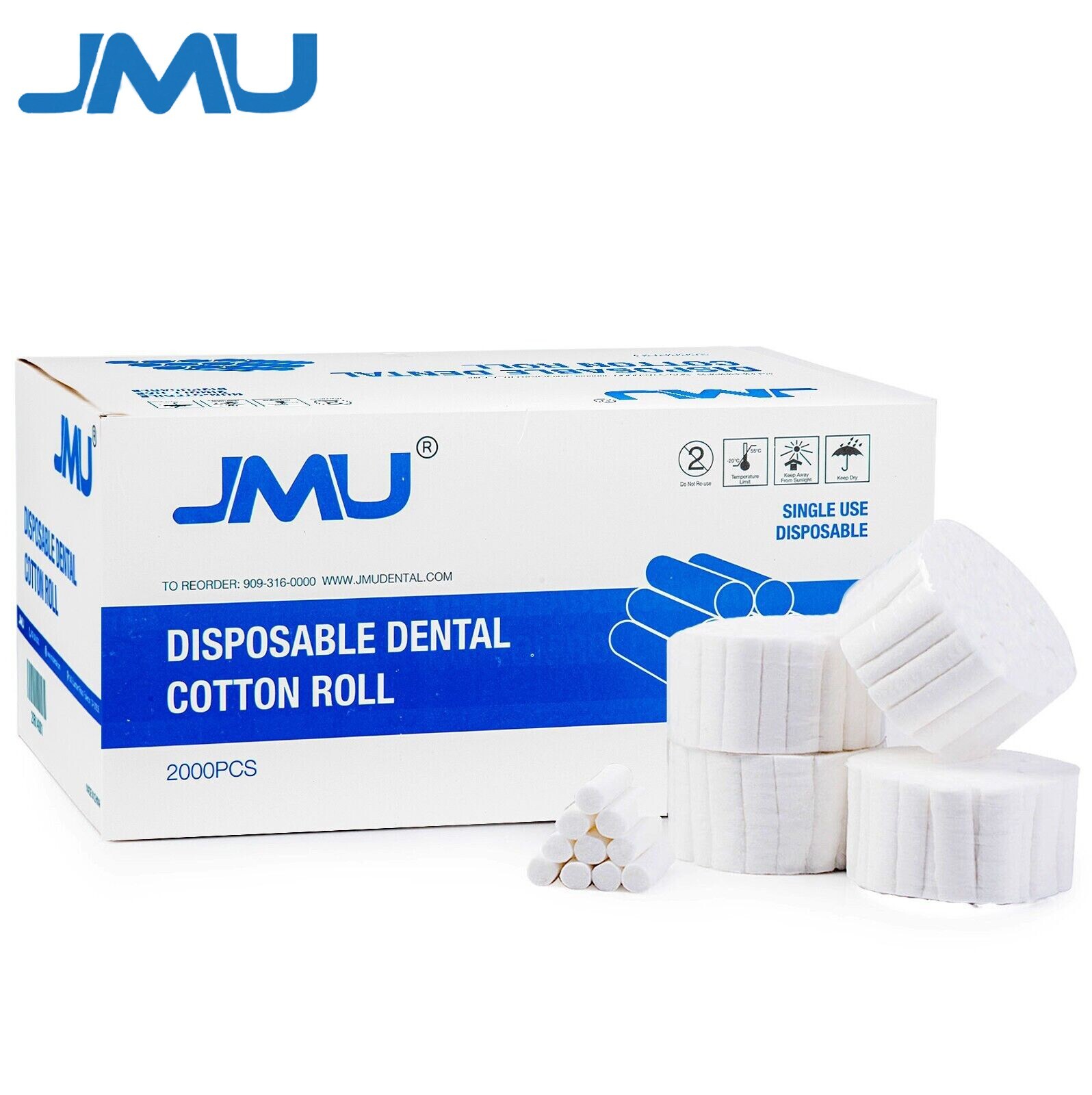 2000PCS Dental Cotton Rolls 1.5″x3/8″ Nosebleed Plug Non-Sterile High Absorbet