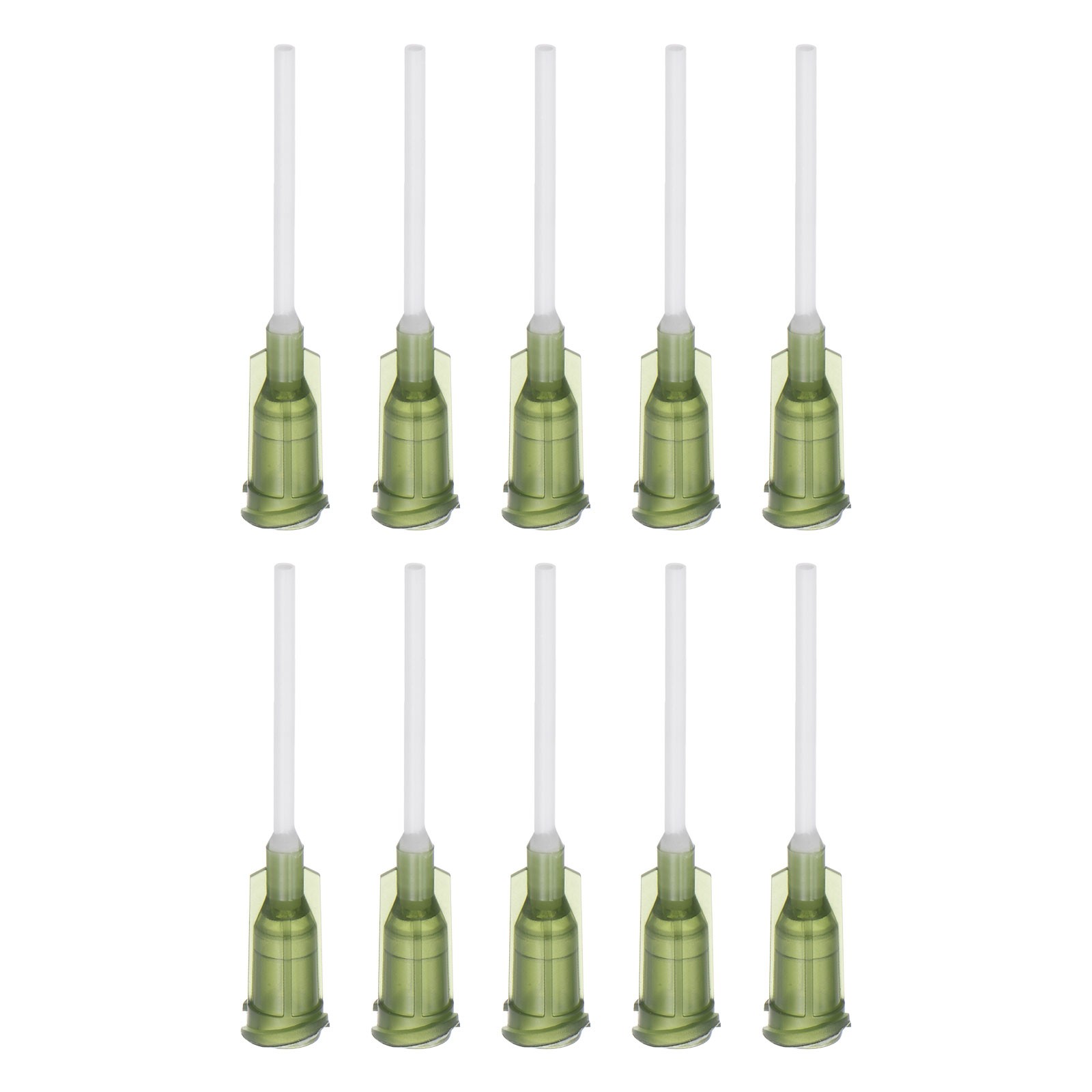 10Pcs 14G Dispensing Needles, 1″ PP Needle Tips with Flexible Needle Olive